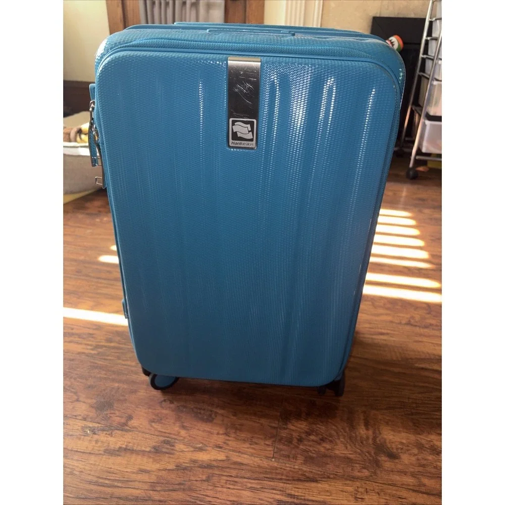 Hanke Underseat 16 Inch Carry On Luggage Hard Shell Caribbean Blue NEW